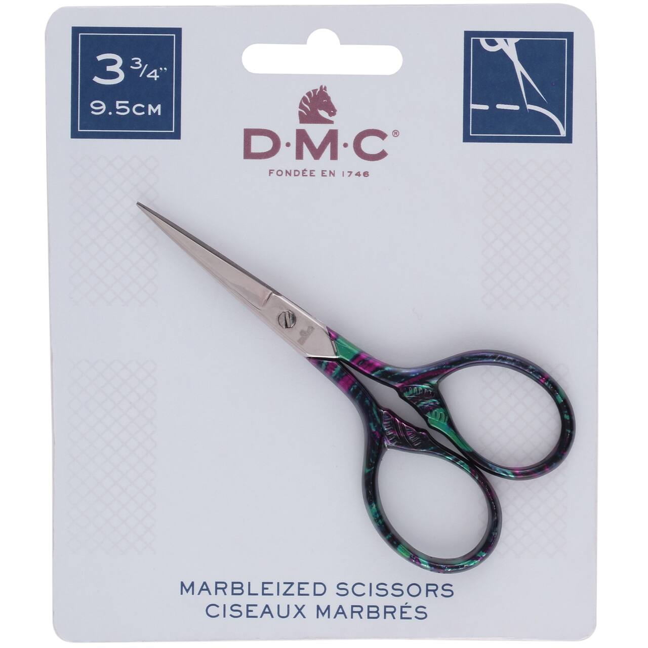 DMC® 3.75" Purple Essence Marbleized Embroidery Scissors
